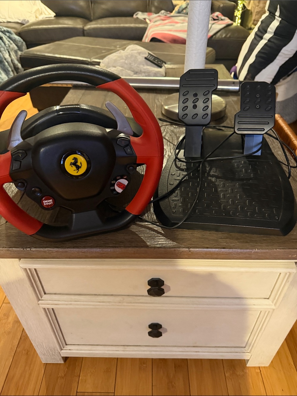 Ferrari Red and Black Racing Wheel Controller with Pedals Xbox controllers